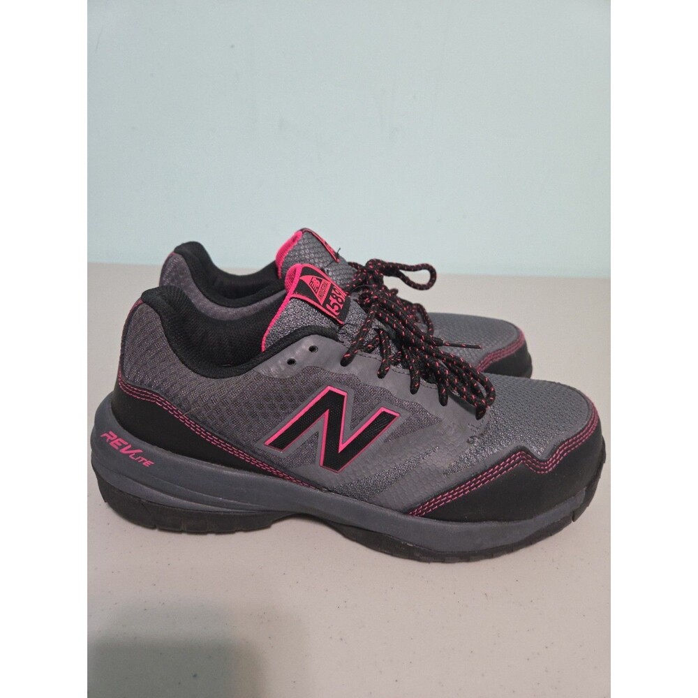 New Balance 589v1 Women's Composite Toe E Work Shoes Gray & Pink Color 9.5